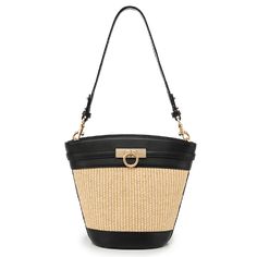 PARISA WANG® | Madison Bucket Bag Parisa Wang, Everyday Adventures, The Madison, Woven Raffia, Beautiful Summer, Wide Straps, Fun Bags, Grease, Wardrobe Staples