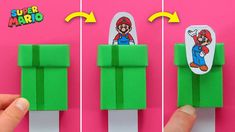 how to make a paper mario craft for kids with pictures and instructions on the side