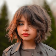 Chic Bob with Feathered Layers Pixie Cut For Kids, Teen Haircuts, Feathered Layers, Chic Bob, Colored Hair Tips, Short Hair Hacks