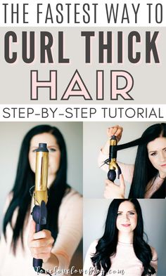 This step-by-step tutorial shows the fastest way to curl hair that's thick and long! Learn all my tips and tricks to achieve quick, soft waves that last! Curling Tutorial, Hair Iron Curls, Curl Tutorial, Unwanted Hair Growth, Curl Your Hair, Curls For Long Hair