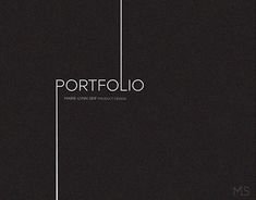 a black and white photo with the words portfolio on it