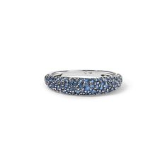 The Blue Sapphire Pave Stack Ring is encrusted with precious, glittering blue sapphires extending halfway around the band. The thickness of the band combined with the pave setting makes for a bold yet elegant piece of jewelry, perfect for making a statement or adding a pop of color to any outfit. Available in 14K White, Yellow, and Rose Gold Gemstone weight = 0.60 carats Width of ring = 4.80mm Gemstones are natural, therefore colors may vary Fine Jewelry Sapphire Half Eternity Ring, Sapphire Ring With Pave Setting And Round Cut, Blue Sapphire Ring With Pave Setting, Blue Sapphire Ring With Pave Setting For Promise, Blue Sapphire Ring With Pave Setting Round Cut, Stack Ring, Diamond Cocktail Rings, Tennis Necklace, Band Bracelet