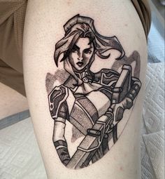 Caitlyn from League of Legends League Of Legends Tattoo, Tattoo Inspo, Traditional Tattoo, League Of Legends, I Tattoo, Tattoo Ideas, Geek Stuff, Drawings