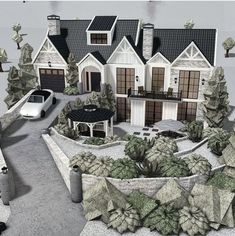 Modern Suburban House, Bloxburg Beach House, Winter House Exterior, Free House Design, House Decorating Ideas Apartments, Small House Layout, Tiny House Layout, Diy House Plans, House Floor Design