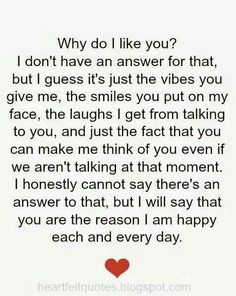 a poem written in red and black on white paper with the words, why do i like you?