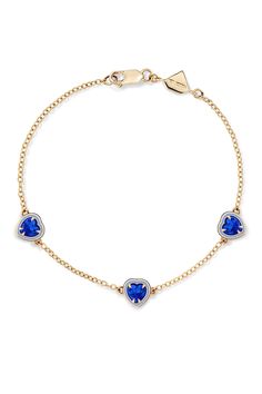 Add a pop of color to your wrists with our signature 14K Yellow Gold Heart Cocktail By The Yard Bracelet. Features a trio of colored enamel and lab-created heart-shaped gemstones. Due to the custom nature of this product, please allow 20 business days for production. This is final sale. Stone & setting: 6.5mm, 6.5" total length, 14K Yellow Gold, Made in New York City Elegant Heart Cut Enamel Jewelry, Elegant Enamel Heart Cut Jewelry, Luxury Heart-shaped Enamel Jewelry, Elegant Three Stone Heart Jewelry, Luxury Sapphire Heart Cut Jewelry, Luxury Heart-shaped Sapphire Jewelry, Classic Blue Heart-shaped Jewelry, Elegant Blue Bracelets With Heart Charm, Elegant Blue Bracelet With Heart Charm