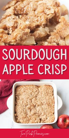 this is an image of sourdough apple crisp