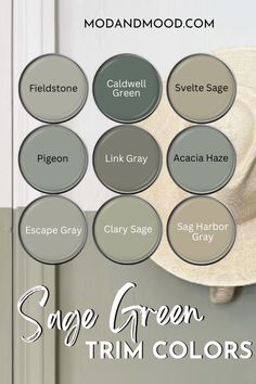 the color scheme for sage green trim colors