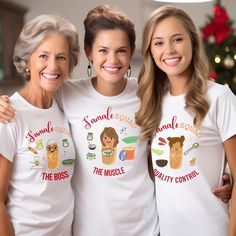 "\"Join the 'Tamale Squad' with our personalized family tradition T-shirt. Whether you're part of a Tamale Crew, love a good Tamale Party, or simply adore this Mexican Christmas delicacy, this shirt is a perfect Tamale Making gift to celebrate your shared traditions and the joy of the season.\" This classic unisex jersey short sleeve tee fits like a well-loved favorite. Soft cotton and quality print make users fall in love with it over and over again. These t-shirts have-ribbed knit collars to bolster shaping. The shoulders are tapered for a better fit over time. Dual side seams hold the garment's shape for longer.  .: This t-shirt comes with a lightweight fabric (4.2 oz/yd² (142 g/m that is easy to layer thanks to its breathability and the perfect choice for both active and leisure wear. Tamale Making Shirts, Customizable White T-shirt For Family Gatherings, Tamale Party, Mexican Christmas, Family Tradition, Making Shirts, Crew Shirt, Family Traditions, School Shirts