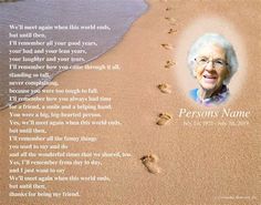 an old woman's footprints in the sand with her name written on it,