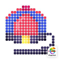 the pixel art logo is made up of squares