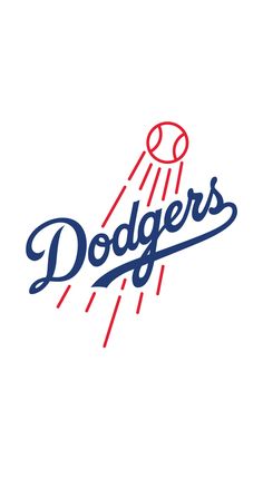 the dodgers logo on a white background