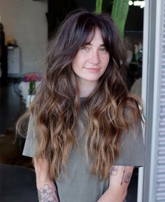 Long Shag For Round Face, Bohemian Haircut Long, Messy Haircuts Women Long, Long Wavy Shag Haircut With Bangs, Cheekbone Layers Hair, Super Choppy Layers Long Hair, Shag Long Hair No Bangs, Medium Length Shag Hairstyles Shaggy Haircuts Fine Hair, Long Layered Shag Haircut Curtain Bangs