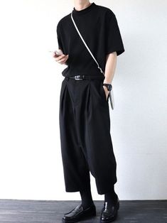 Sarouel Pants, Boys Photography, Black Outfit Men, Streetwear Men Outfits, Men Fashion Casual Outfits, Dress Code