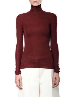 Best price on the market at italist.com Dior  Burgundy  SWEATERS. Luxury Knitted Turtleneck, Luxury High Neck Turtleneck In Merino Wool, Luxury Wool Turtleneck, Luxury Fine Knit High Neck Turtleneck, Luxury Brown Turtleneck, Burgundy Sweater