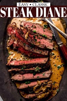 steak with mustard sauce on a plate