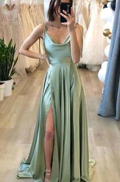 Contact+us:+lisamony@outlook.com Please+left+message+what+color+you+need+when+you+order+it.Besides+the+picture+color,+you+can+also+choose+any+color+you+want. Sheath+mint+green+long+evening+dresses+with+split Processing+time:+12-21+business+days Shipping+Time:+3-5+business+days "Fabric:... Mint Green Evening Dresses, Green Long Prom Dress, Simple Evening Dress, Formal Dresses Graduation, Prom Dresses Simple, Spaghetti Strap Prom Dress, Long Prom Dresses, Dresses Elegant, Linnet