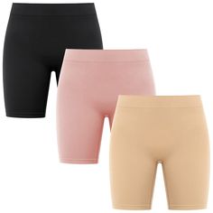 PRICES MAY VARY. 【SMOOTH SLIP SHORTS FOR WOMEN】The women slip shorts is made of 90% nylon,10%Spandex. 【SLIP SHORTS FOR UNDER DRESSES】 This comfortable smooth slip shorts is perfect for layering underneath dresses, jeans, tunics, a skirt (T-shirt skirt, pencil skirt, tennis skirts etc) to help prevent sweaty thigh, keeping cool and dry, providing all day comfort. This slip shorts can be bike shorts, workout shorts, Yoga shorts, shorts for under dresses and daily wear. 【SEAMLESS BOY SHORTS】Women s Yoga Biker Shorts, Shorts For Under Dresses, Skirt Tennis, Anti Chafing Shorts, T Shirt Skirt, Exercise Pants, Shorts Workout, Fitted Pants, Slip Shorts