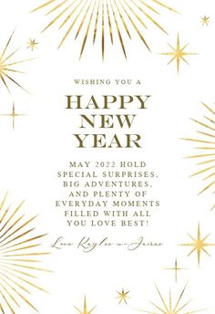 Retro Starbursts - New Year Card | Greetings Island Birthday Postcard Design, Happy New Year Card Design, Happy New Year Post, Christmas Menu Design, New Years Card, New Year Poster, New Year Wishes Quotes, Happy New Year Card