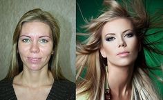 Hard to believe this is the same person. Makeover Before And After, Extreme Makeover, Heavy Makeup, Lots Of Makeup