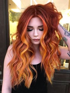 Cheveux Oranges, Fire Hair, Ginger Hair Color, Hair Dye Colors, Red Hair Color, Hair Inspiration Color, Orange Hair, Hair Inspo Color, Cool Hair Color