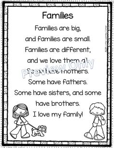 a coloring page with the words families on it