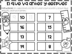 the spanish number line worksheet for numbers 1 - 10 with pictures and words