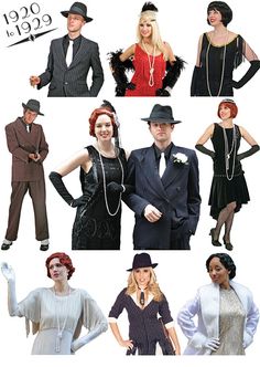 several people dressed up in costumes and hats