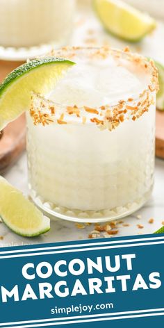 a close up of a margarita in a glass on a table