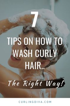 Washing Curly Hair Tips, Curly Hair Washing Routine, How To Wash Hair, Washing Curly Hair, Wash Curly Hair, Grey Hair Care, Dry Frizzy Hair, Curly Hair Care Routine, Frizzy Curly Hair