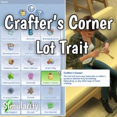 an image of a woman sitting on a bench in the game crafter's corner