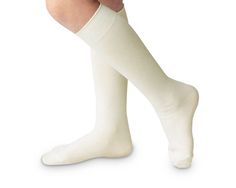 These nylon knee high socks are perfect for baby, girls, boys and women! The lightweight nylon is perfect for all dress shoes. Knit in the USA of high quality yarns that are durable and comfortable. These socks are ideal for formal wear, church, Easter outfits, Valentine's Day outfits, holidays, Christmas outfits, and dressing up. Super soft nylon Knee high length comes just below the knee Stay up rib top keep socks up and in place Solid color white tall knee high socks go with everything 100% N Rib Top, Day Outfits, Christmas Outfits, Valentine's Day Outfit, Easter Outfit, Knee Socks, Holidays Christmas, Boutique Design, Knee High Socks