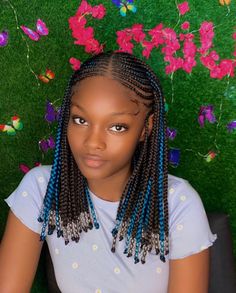 Braids With Pop Of Color, Braid With Color, Fulani Braid, Cornrows With Beads, Color Braids, Latest Hair Braids, Natural Hair Growth Tips, Box Braids Hairstyles For Black Women