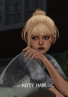 an animated image of a woman with blonde hair