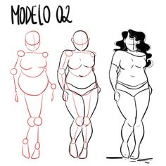 three different types of female body shapes