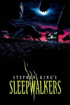 the poster for stephen king's sleepwalkers, which features two cats in front of