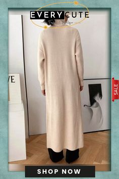 Slim-fit Sweater with High Neck Long Skirt and Pullover Long Winter Sweater, Casual Long Sweater For Daywear, Casual Long Ribbed Sweater, Long Ribbed Casual Sweater, Long Casual Sweater Dress In Solid Color, Casual Long Beige Sweater Dress, Casual Long White Sweater Dress, Long Casual Beige Sweater Dress, Chic High-neck High-stretch Sweater