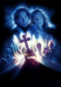 two people standing in front of a cross with the light coming from behind them on a movie poster