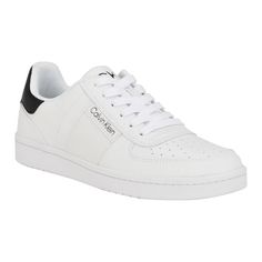 Flaunt your spory and chic style effortlessly by pairing outfits with the athletic-inspired Calvin Klein® Lento Sneakers that are crafted with faux leather upper, textile lining, and rubber insole. The modern sneakers features a lace up front, stylish round toe shape, and CK logo detailing on the side of the sneaker..Low-top design..Rubber outsole..Imported..Product measurements were taken using size 9, width M. Please note that measurements may vary by size..Measurements: Weight: 1 lb Sporty Synthetic High-top Sneakers With Laces, Athleisure Sneakers With Elastic Laces, Athleisure Sneakers With Branded Insole And Lace-up, Casual Calvin Klein Sneakers With Round Toe, Casual High-top Calvin Klein Sneakers, Calvin Klein Casual High-top Sneakers, Synthetic Lace-up Sneakers With Laces, Lace-up Synthetic Sneakers, Synthetic Lace-up Sneakers