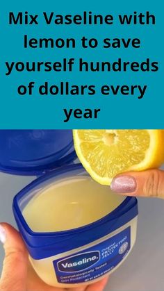 Same results for the fraction of the cost? Yes, please! 🙋‍♀️🍋  The quest for affordable beauty and maintenance solutions is ever-evolving, with individuals constantly seeking new ways to utilize everyday products for extraordinary results.  One such versatile product is Vaseline. This article explores how mixing Vaseline with common ingredients like lemon, sugar, and even toothpaste can be an effective and budget-friendly alternative to many specialized products. Baking Soda And Vaseline For Face, Benefits Of Vaseline On Face, Vaseline And Lemon, Vaseline On Face, Vaseline Products, Vaseline Uses For Face, Vaseline For Face, Lemon Hacks, Benefits Of Vaseline