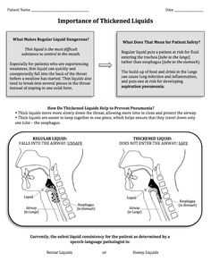 Dysphagia resource - thin vs. thick liquids Acute Care Slp, Mixed Expressive Receptive Language Disorder, Lateral Lisp Speech Therapy, Dysphagia Therapy, Speech Sound Disorders Activities, Speech Sound Disorders, Speech Therapy Tools, Oral Motor, Acute Care