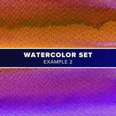 the watercolor set is made up of different colors