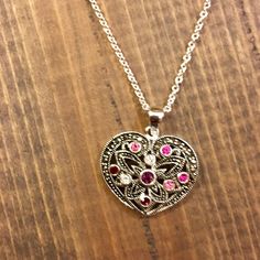 Silver Plated Heart Pendant Necklace Nwt Genuine Marcasite Multi Color Beautiful Heart Shaped Pendant 18” Chain Mermaid Artwork, Heart Shaped Pendant, Pink Gem, Heart Shape Pendant, Beautiful Heart, Heart Pendant Necklace, Heart Pendant, Chains Necklace, Womens Jewelry Necklace