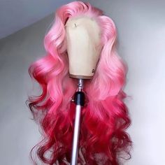 Brand: Allove Hair Hair color: Pink Color Material: 100% human hair Density: 150%/180% Texture: Body Wave Hair Lace Front Wig Lace design: 13x4 Lace Front Wig Length: 10-32 inch are available Available people: Everyone Cap Size: Average Size (Head circumference: 54cm-58cm) Feature: Slight bleached knots, Pre plucked, natural hairline, Glueless, Baby Hair Around Processing time: Usually Ship The Order Within 24 Hours After Order Confirm, Except for Weekends and Holidays Delivery time: USPS overni Body Wave Lace Front Wig, Hair Colorful, Wave Lace Front Wig, Frontal Wig Hairstyles, Long Hair Wigs, Barbie Hair, Boring Hair, Pink Wig, Pretty Hair Color