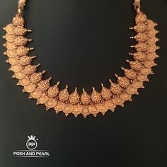 Latest Indian Jewellery, Temple Jewellery Earrings, 22 Carat Gold Jewellery, Trending Jewelry, Gold Jewelry Stores, Fancy Necklace, Indian Jewellery Design, Gold Fashion Necklace, Jewellery Earrings