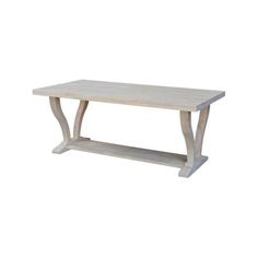 a white wooden table on a white background