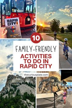 the top ten family - friendly activities to do in rapid city, including biking and walking