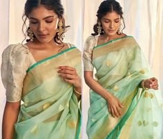 Latest Designer Sarees For Upcoming Festive Season • Keep Me Stylish Floral Sarees, Keep Me Stylish, Pattu Saree Blouse Designs, New Saree Blouse Designs, Blouse Design Images, New Blouse Designs, Sari Blouse Designs, Latest Designer Sarees