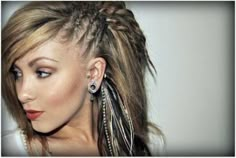 Hairstyle Trenzas Punk Braids, Bohemian Hairstyles, Punk Hair, Style Goals, Cornrow, Cornrow Hairstyles, Hair Envy, Grunge Hair, Hair Dos