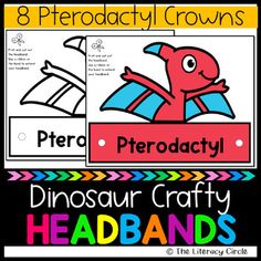 dinosaur crafty headbands for preschoolers to practice their phonicic skills